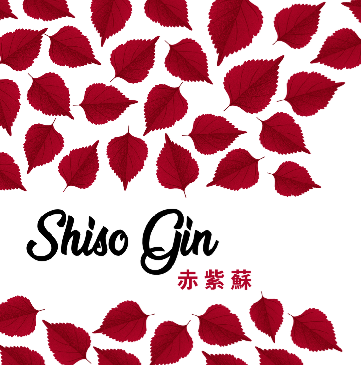 Shiso Gin Etikett ausschnitt